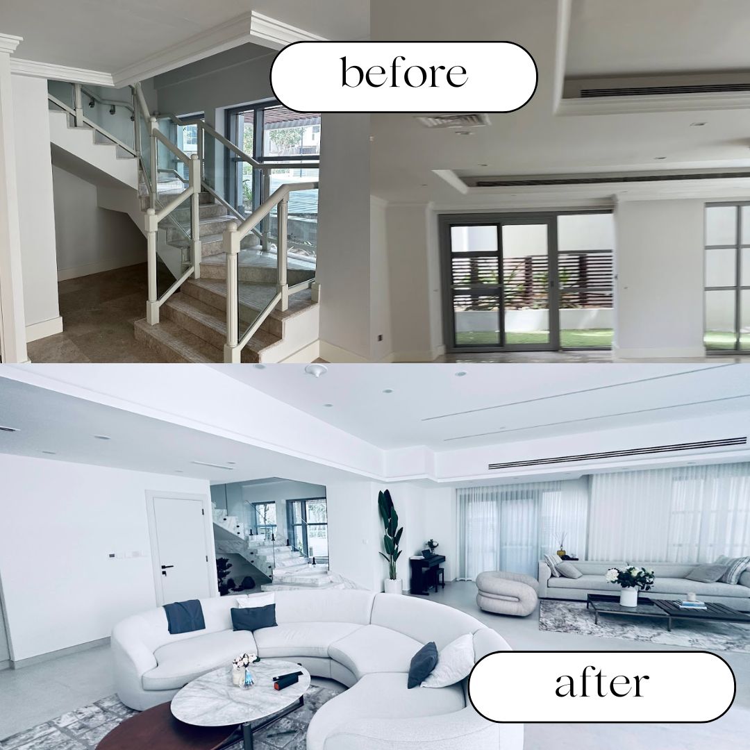 Living area renovation in Downtown Dubai - bright open living concept